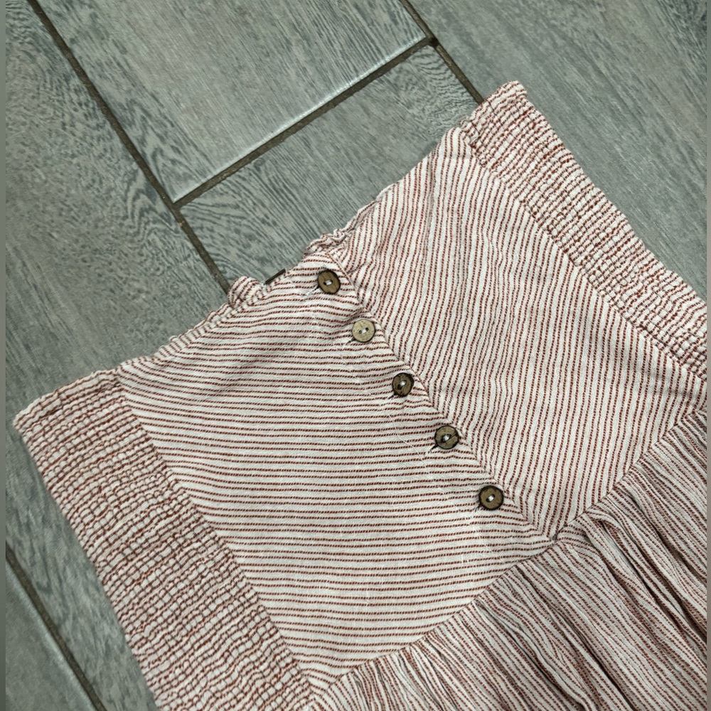 Free People Strapless Midi Stripped Dress Size XS - Picture 6 of 8